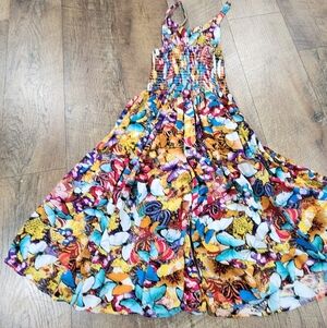 Colorful Butterfly Print Dress